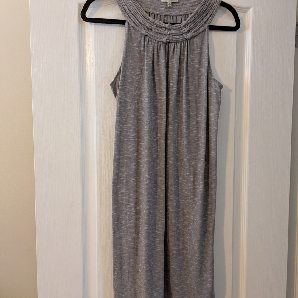 Max Studio Gray Knotted Detail Blouse